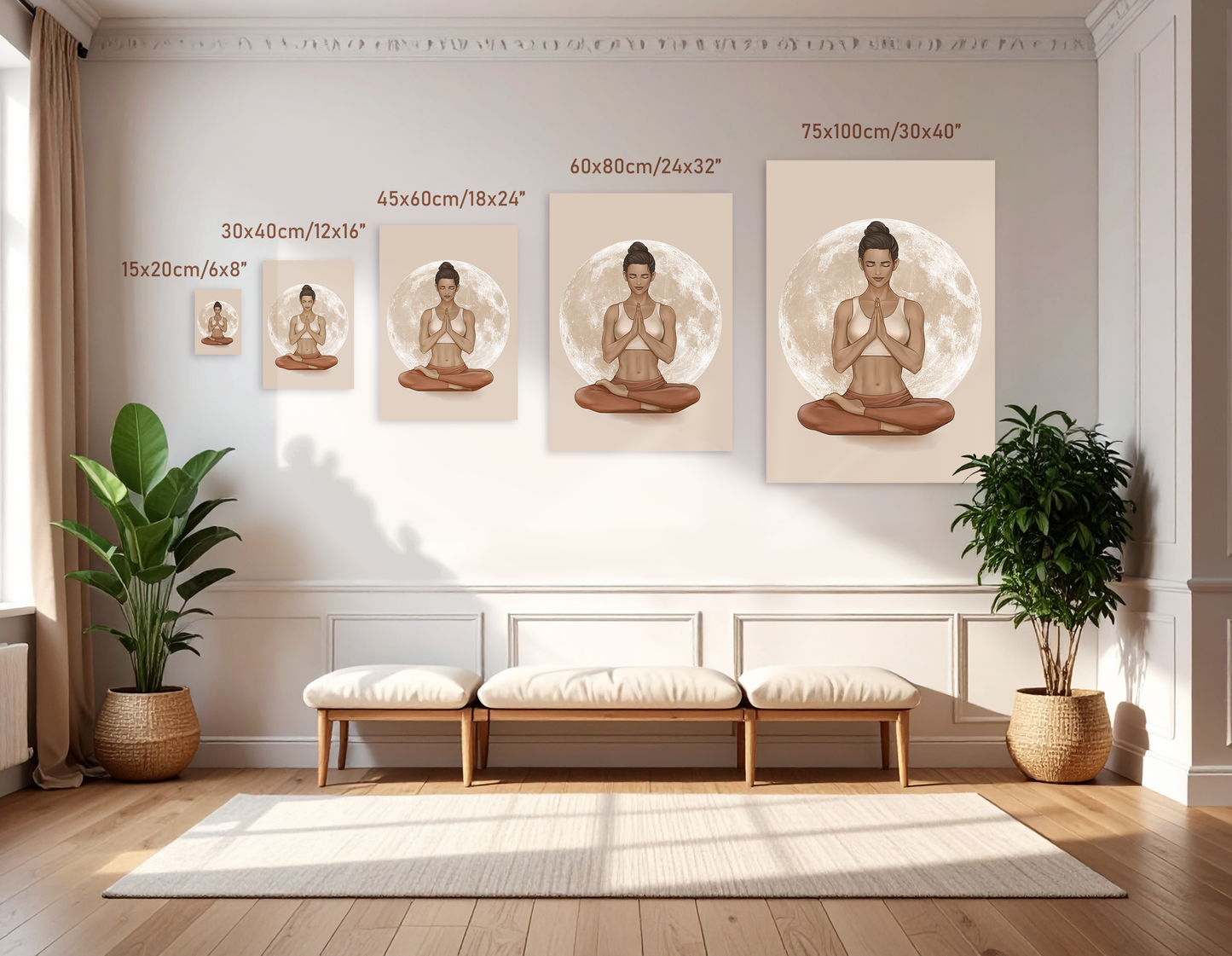 Premium Druck "halber Lotussitz" – Ardha Padmasana