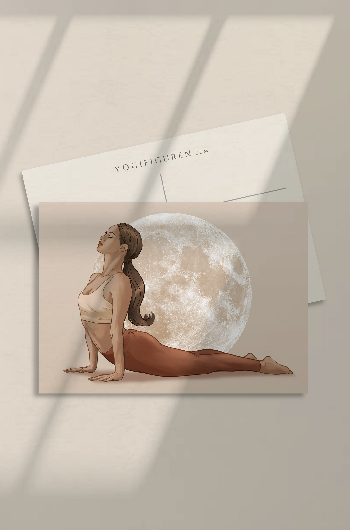 Postkarte "Upward Facing Dog" – 10er-Pack auf Premiumpapier