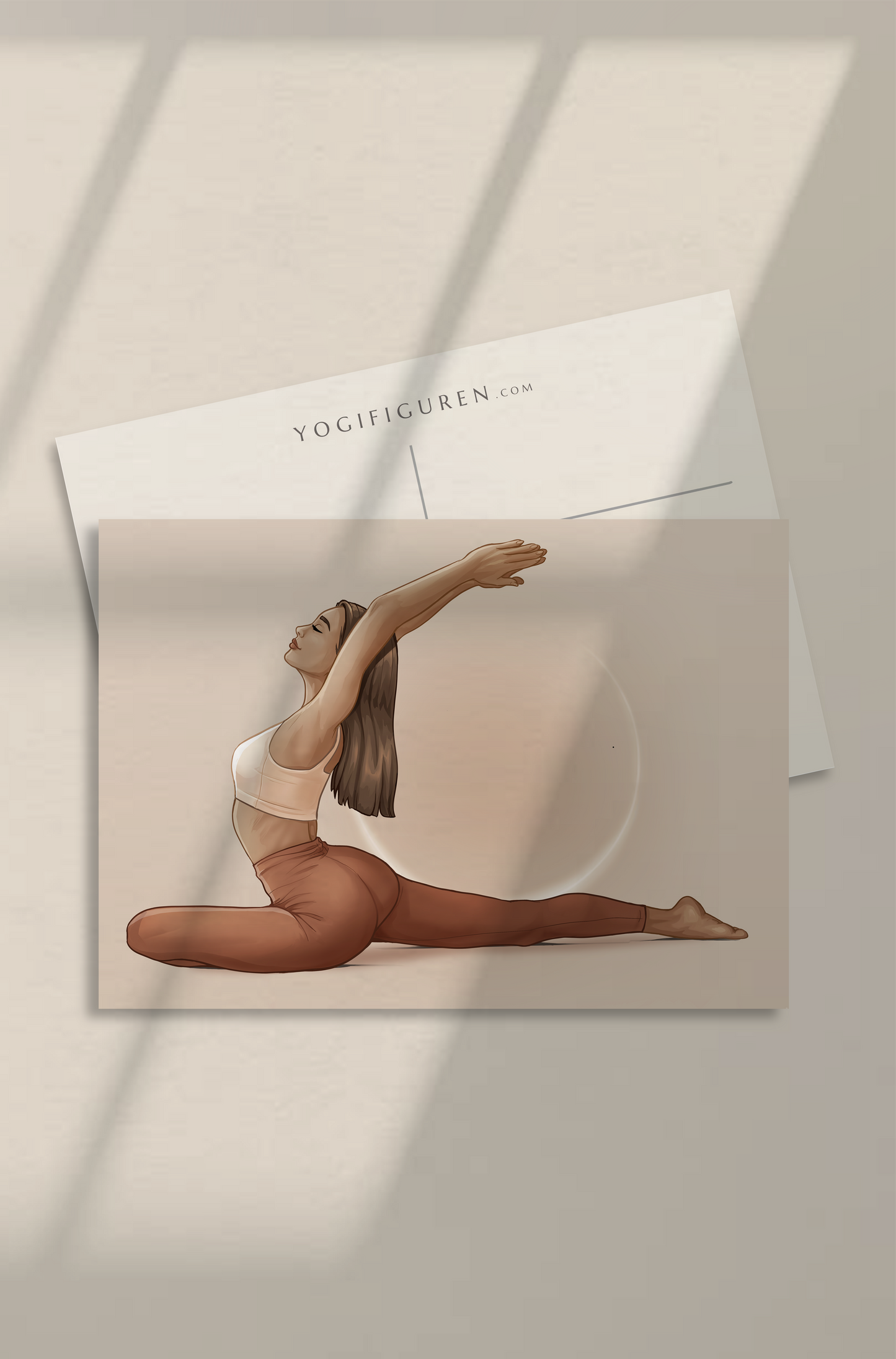 Postkarte "Pigeon Pose" – 10er-Pack auf Premiumpapier