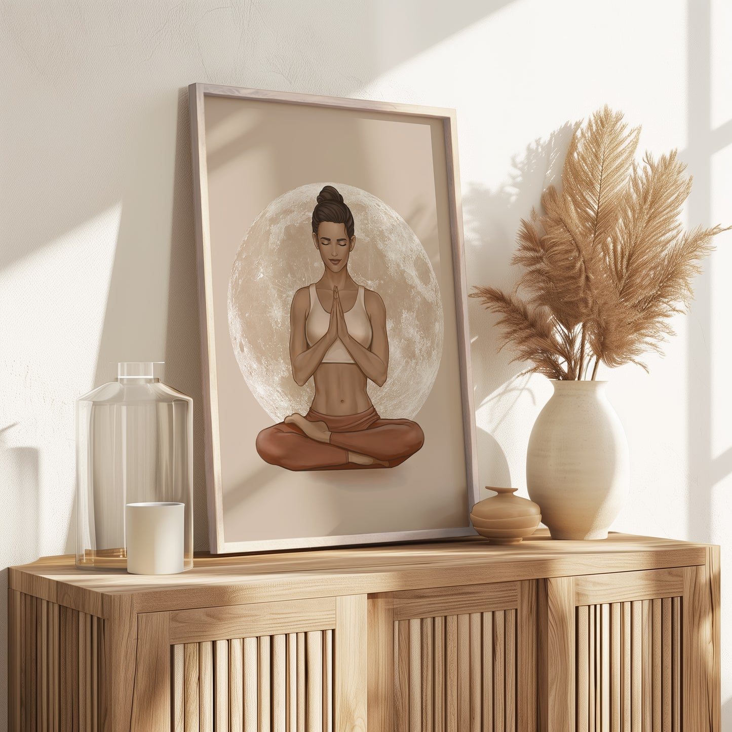 Premium Druck "halber Lotussitz" – Ardha Padmasana