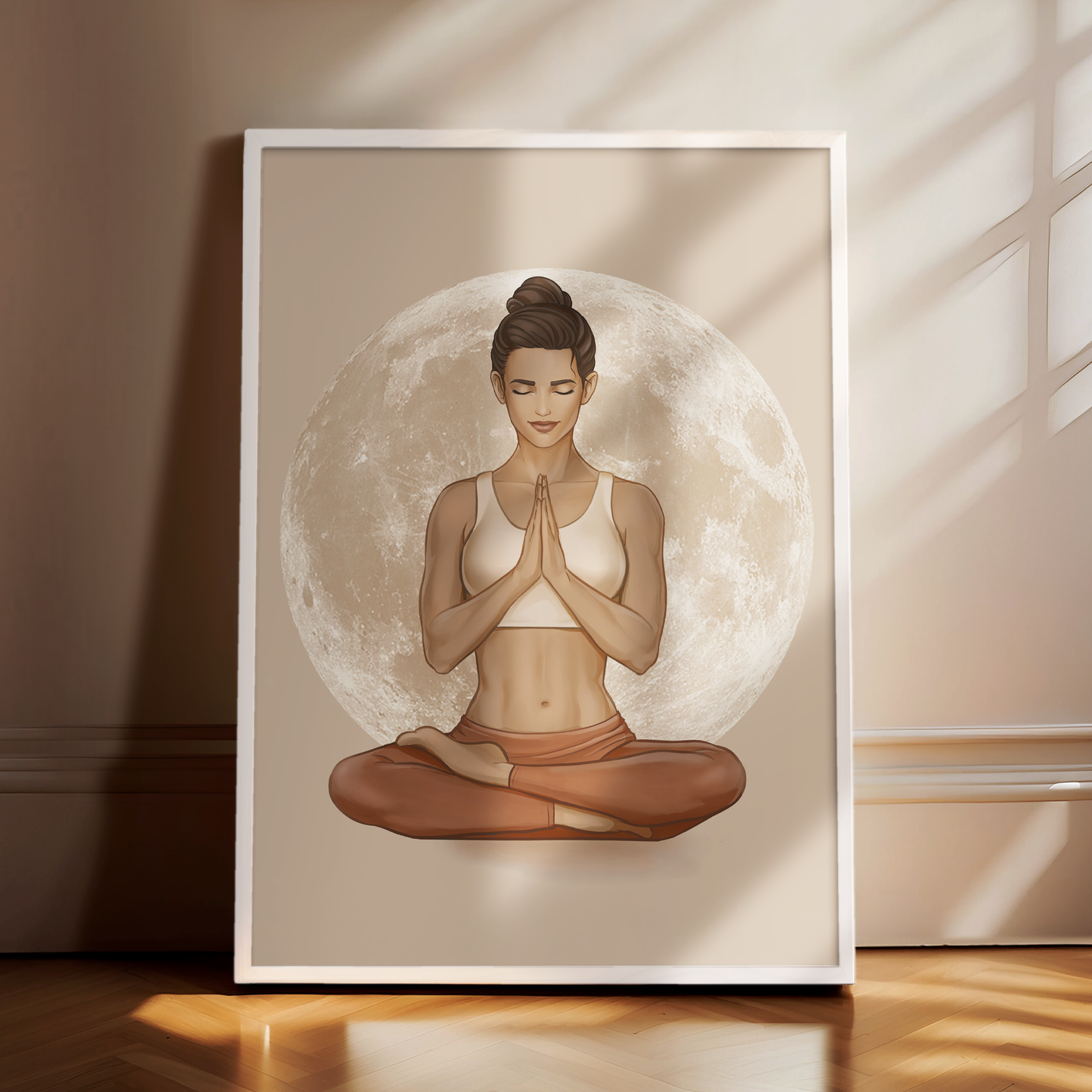 Premium Druck "halber Lotussitz" – Ardha Padmasana