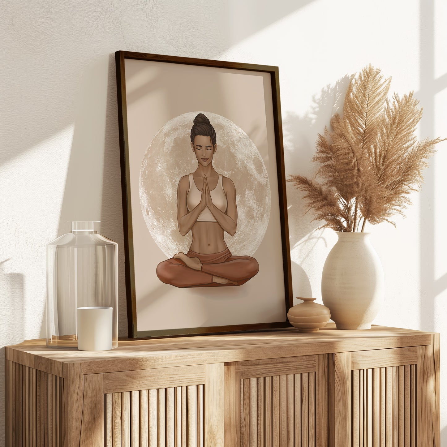 Premium Druck "halber Lotussitz" – Ardha Padmasana