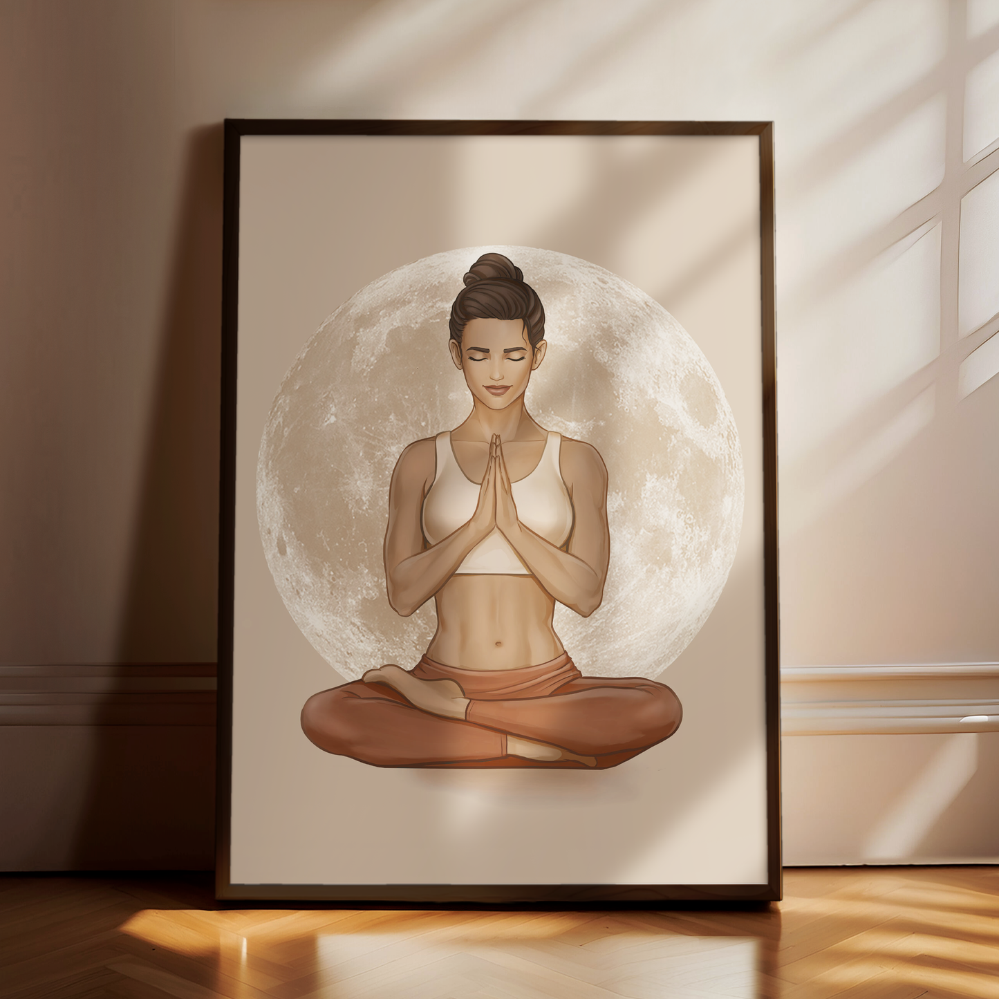Premium Druck "halber Lotussitz" – Ardha Padmasana