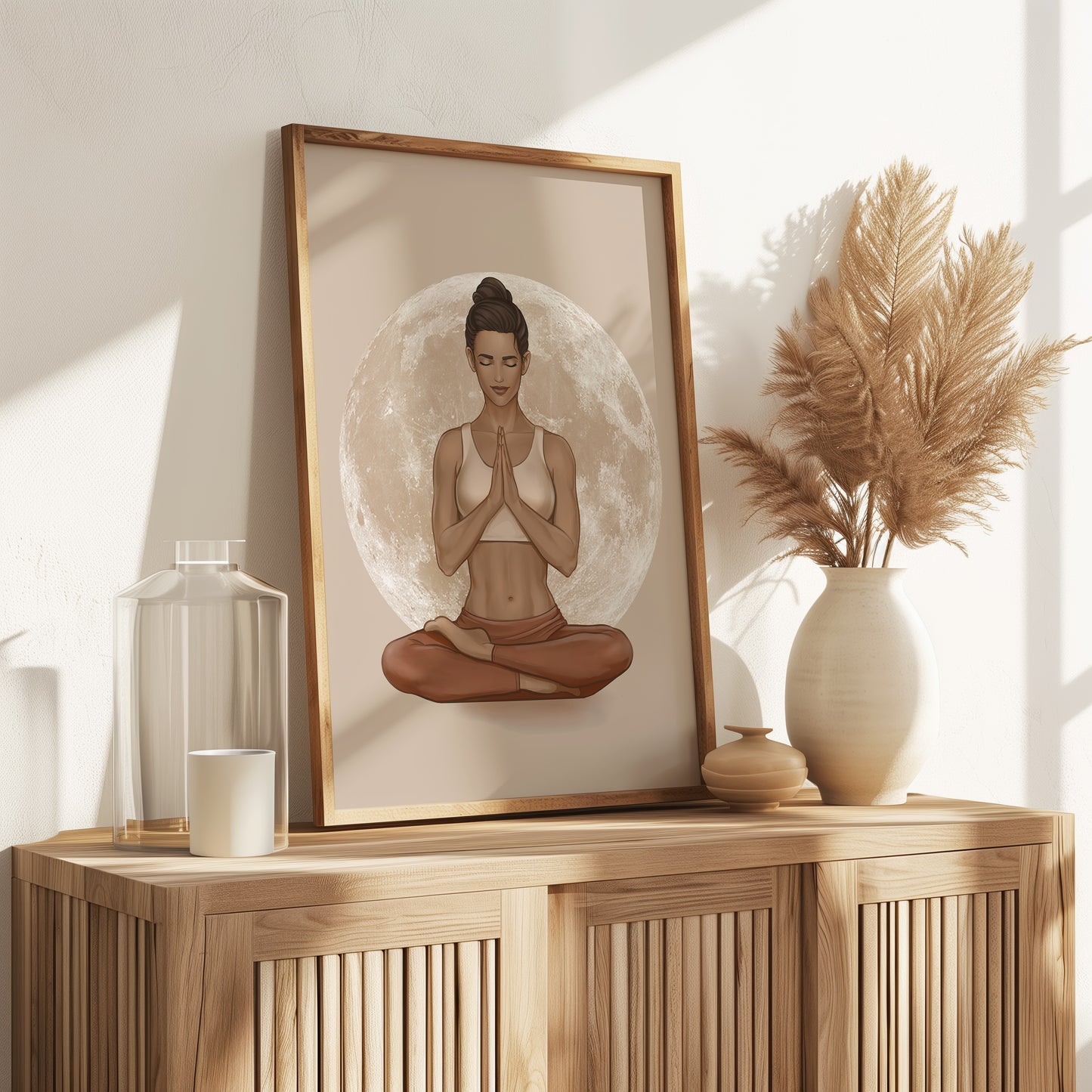 Premium Druck "halber Lotussitz" – Ardha Padmasana