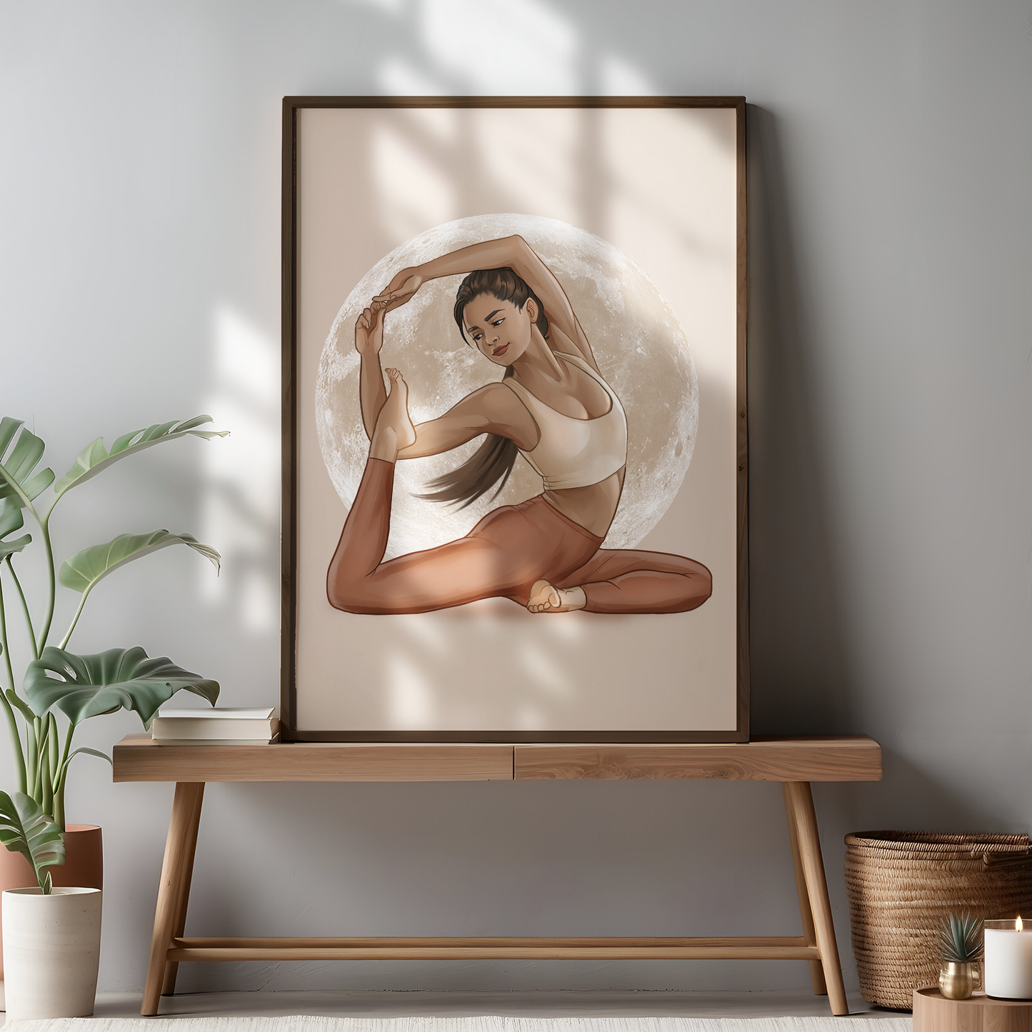 Premium Druck "einbeinige Radhaltung" - Eka Pada Urdhva Dhanurasana