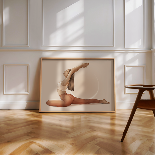 Premium Druck "Taubenpose" – Kapotasana