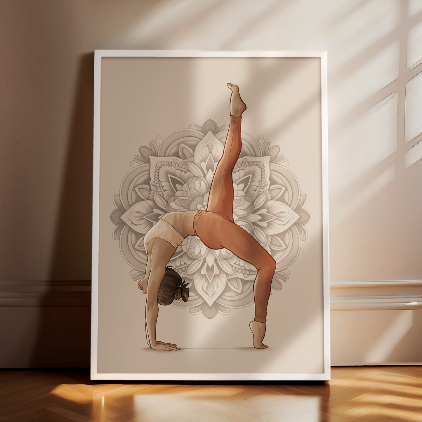 Premium Druck "einbeinige Radhaltung" - Eka Pada Urdhva Dhanurasana