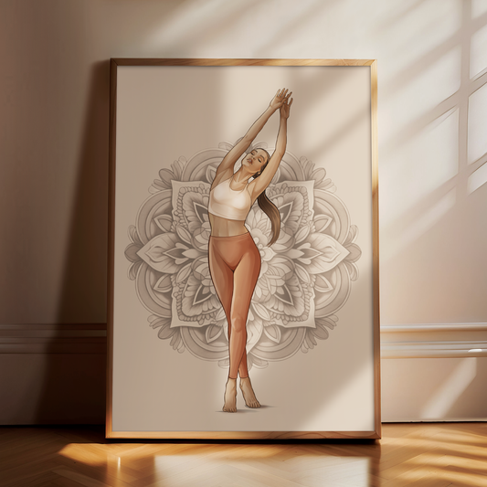 Premium Druck "Berghaltung" - Tadasana