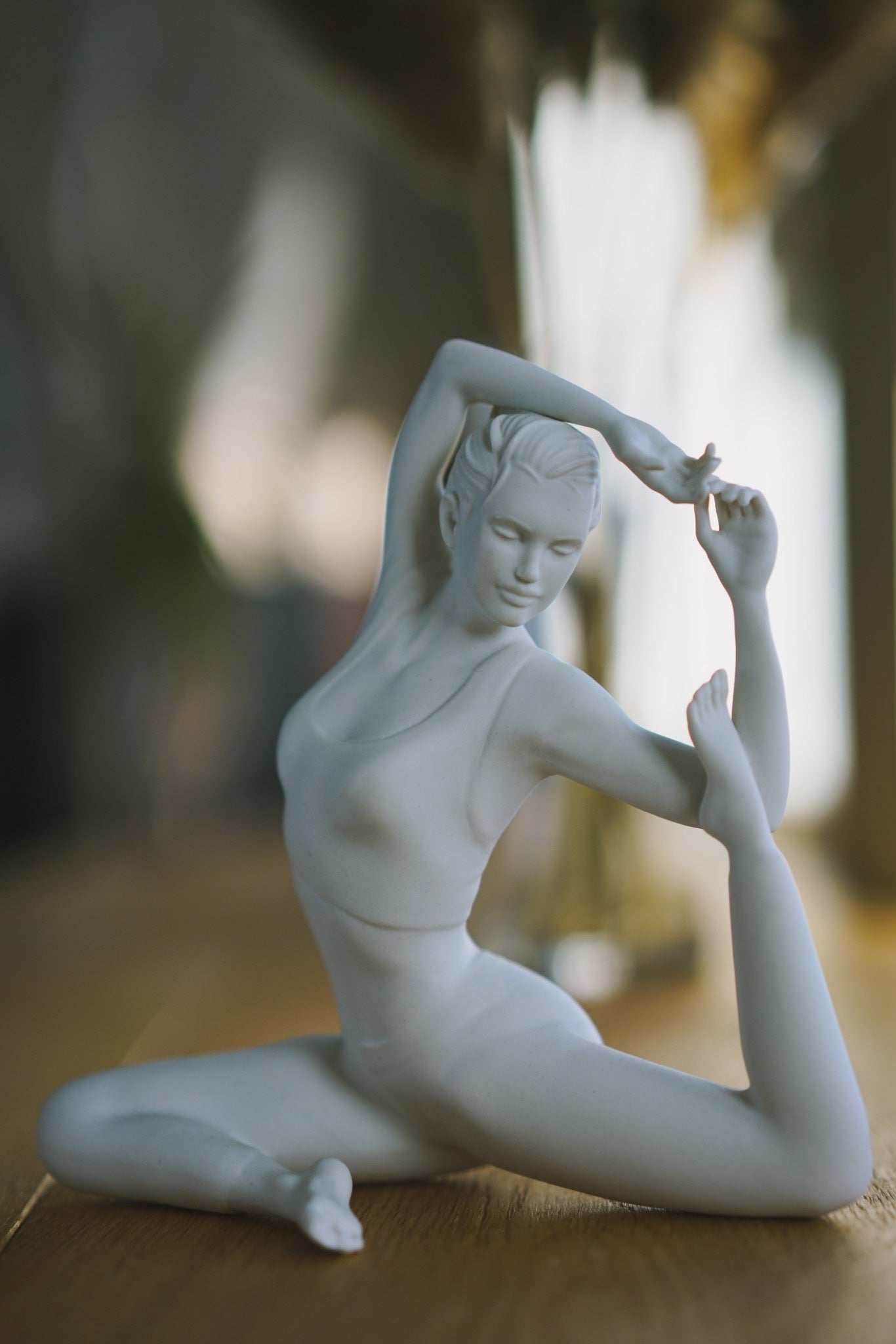 Yogifigur in der einbeinigen Königstaube – Eka Pada Rajakapotasana