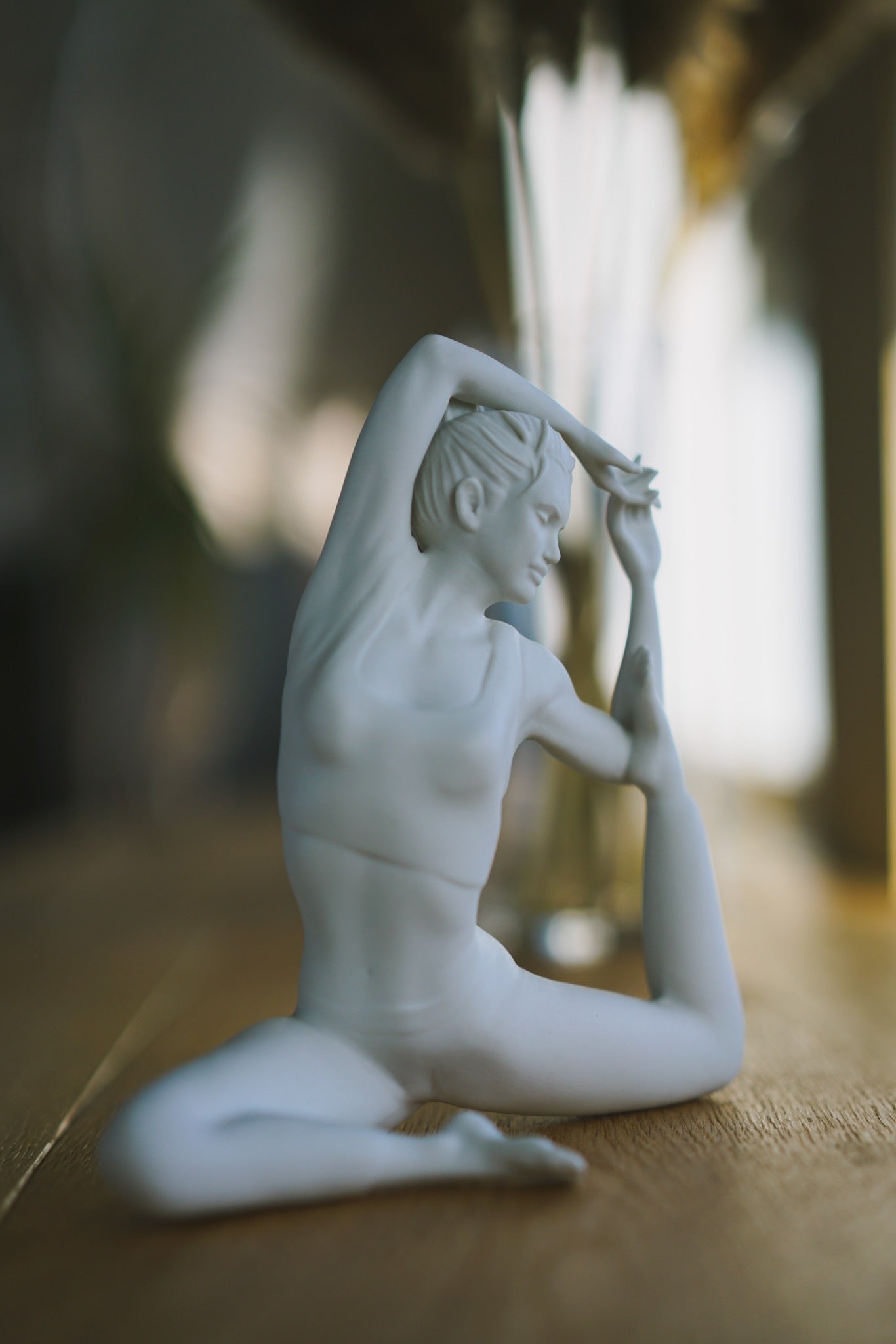 Yogifigur in der einbeinigen Königstaube – Eka Pada Rajakapotasana