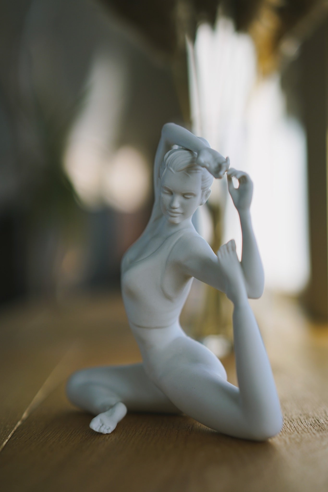 Yogifigur in der einbeinigen Königstaube – Eka Pada Rajakapotasana